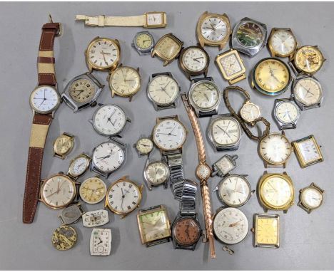 Mixed gents and ladies watches to include a yellow metal ladies Rotary, Sekonda, Ingersoll and othersLocation: 