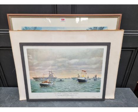 Fanch Ledam,&nbsp;'Windsurfing at Tahiti Beach', signed in pencil and No.68/200, Christie's Contemporary Art label verso, lit