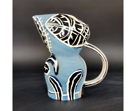 A Madoura pottery Edition Picasso 'Gothique aux Feuilles' pitcher, impressed and painted marks, 31cm high.Provenance: Christi