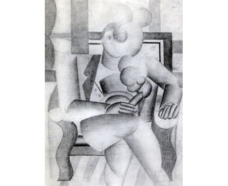 Fernand Leger (1881-1955)lithograph,'Le Fumeur', struck for the Members of the 36th International Congress of the P.E.N. Club