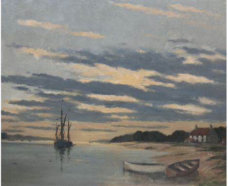 William Burns (British 1923-2010): 'Pink Clouds', oil on board unsigned, titled verso 51cm x 62cm (unframed)Provenance: direc