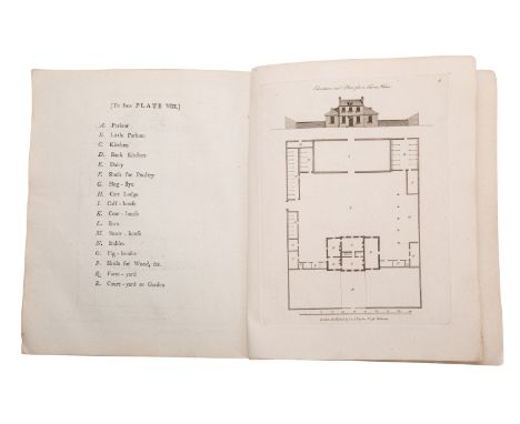 MILLER, John. The Country Gentleman's Architect, in a Great Variety of New Designs; for cottages, farm-houses, country-houses