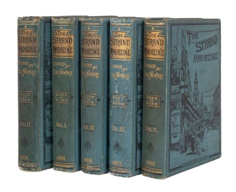 DOYLE, Arthur Conan & others, contributors. The Strand Magazine, an Illustrated Monthly edited by George Newnes, volumes 1-5,