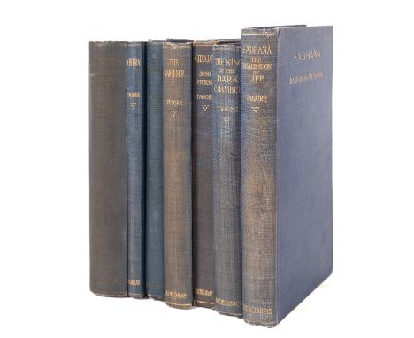 TAGORE, Rabindranath. Seven Works, all London: Macmillan & Co., Hungry Stones and other  stories, 1916, first edition; Chitra