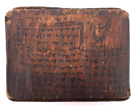 BATAK MAGICAL BOOK, Sumatra, Indonesia, late 19th or early 20th century, a magical book (pustaha) for shamans, 22 leaves writ