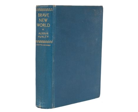 HUXLEY, Aldous. Brave New World, London: Chatto & Windus 1932, first edition, original publisher's blue cloth gilt, slightly 