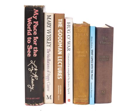 JEROME, Jerome K. Idle Ideas in 1905, Hurst & Blackett nd, owner's inscription, yellow cloth (stained); RENAY, Liz (Pearl Eli