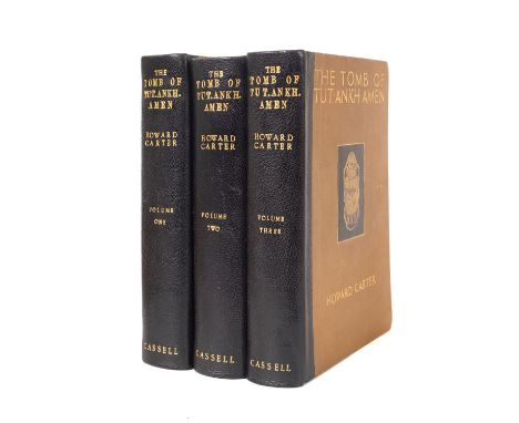 EGYPTOLOGY.  CARTER, Howard and A. C. Mace, The Tomb of Tut-ankh-amen, Cassell & Co. 1923-33, 3 vols., first editions, black 