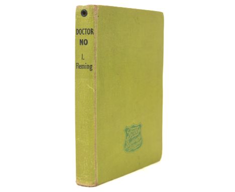 FLEMING, Ian. Dr No, London: Jonathan Cape 1958, 1st edition, Boots Booklovers Library copy, green Boots cloth with metal eye
