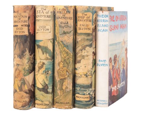 BLYTON, Enid. Five on Kirrin Island Again, 1st edition, Hodder & Stoughton 1947, colour frontis., tinted plates and plain ill