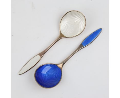 FRIGAST - a pair of Danish silver and enamel preserve spoons, length 11cm, 38.8g total (2)

Both in very good original condit