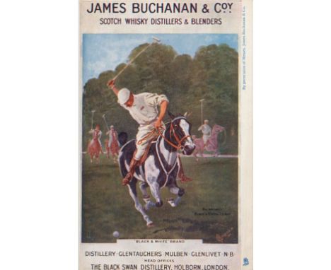 Postcard Advertising. Tuck published Celebrated Posters Series, card, 1506 James Buchanan &amp; Coy Scotch Whisky Distillers 