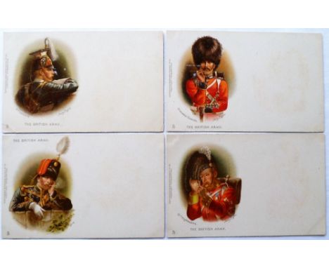 Postcards / Ephemera, Military, Harry Payne, a selection of 4 early cards published by Tuck in the 'British Army' series nos 