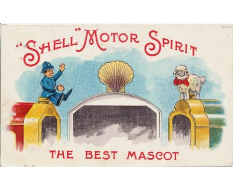 Postcard, Advertising. Shell Motor Spirit 'The Best Mascot'. Postally used 1909 (light marks and slight crease) (1)