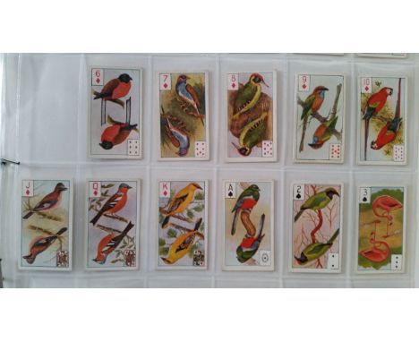 OGDENS, Birds of Brilliant Plumage, playing card inset, complete, overseas issue, Ruler brand, G to VG, 52