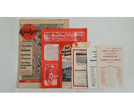 FOOTBALL, selection, inc. programmes, Workington, Bayern Munich, Rangers; Germany v Wales media &amp; VIP passes; Kicker maga