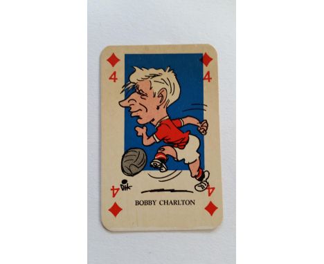 MONTY GUM, Anon, Manchester Utd, Bobby Charlton Four Of Diamond playing card, G to VG