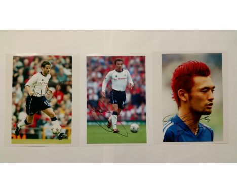 FOOTBALL, Tottenham Hotspur signed photos, inc. Glen Hoddle, Jamie Redknapp, Teddy Sherringham, Gary Doherty, Stephen Carr, K