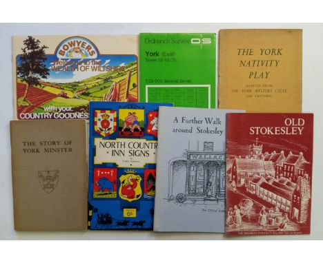 EPHEMERA, mixed selection, inc. many Yorkshire based, history booklets, walking guides, Ordnance Surveys (about G to VG, 22*1
