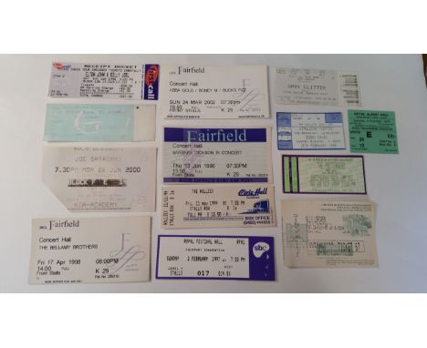 POP MUSIC, ticket selection, 1970s onwards, inc. Elton John &amp; Billy Joel, Dexys Midnight Runners, Bobby Davro, Boney M &a