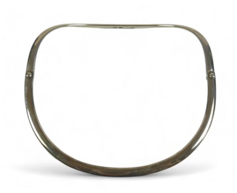 A Georg Jensen sterling silver torc necklace designed by Vivianna Torun (Bolow-Hube 1927-2004), circa 1945, with button post 