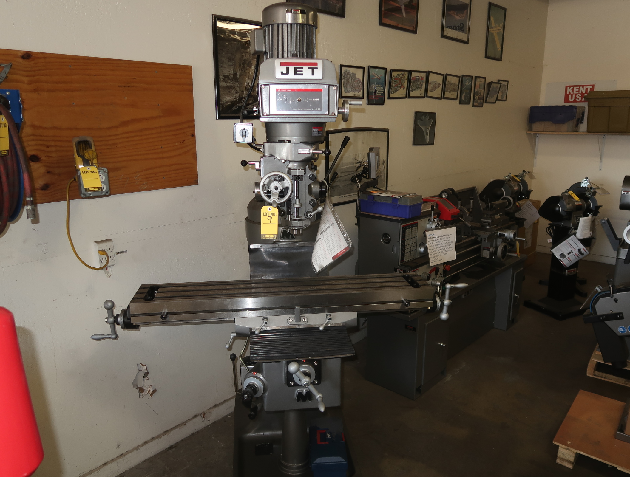 JET VARIABLE SPEED TURRET MILLING MACHINE MDL. JTM4VS1 SN. 17090390 (NEW)