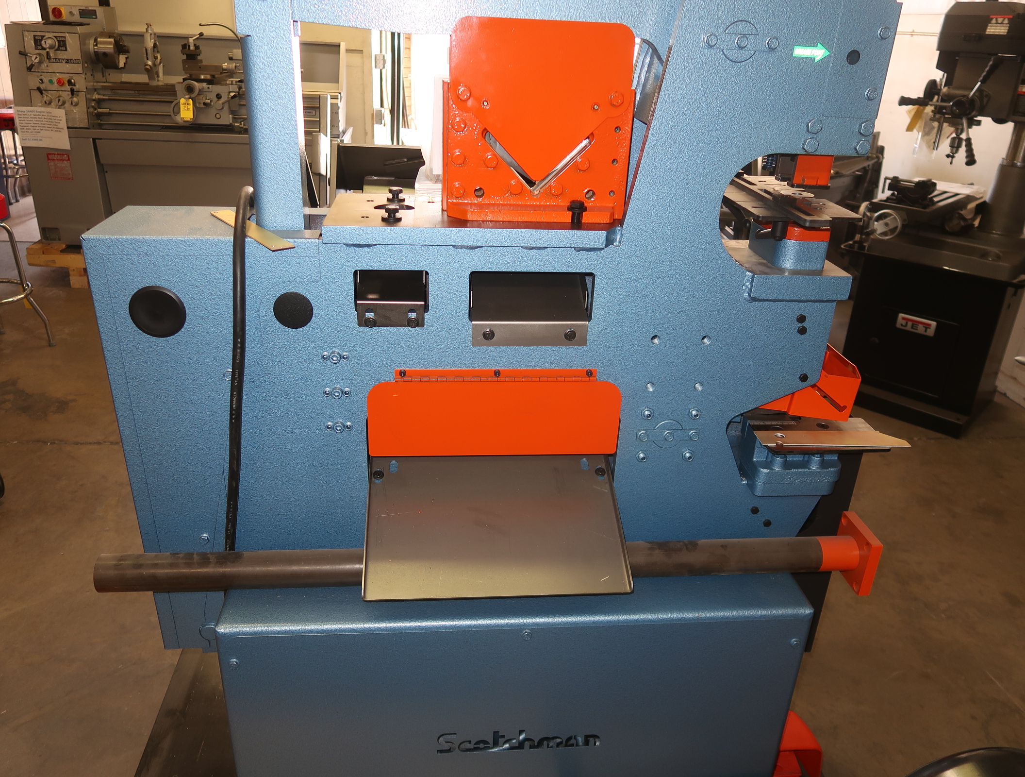 SCOTCHMAN 50TON IRON WORKER, PUNCH, NOTCHER, FLAT SHEAR, ANGLE SHEAR