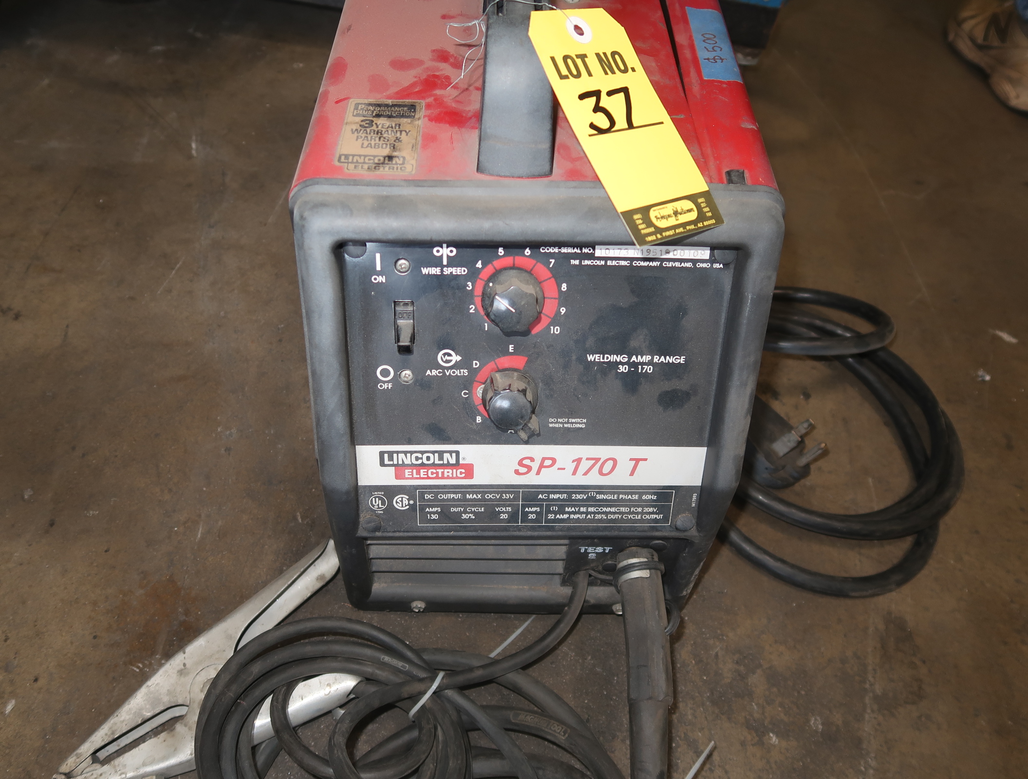 LINCOLN SP170T WIREFEED MIG WELDER