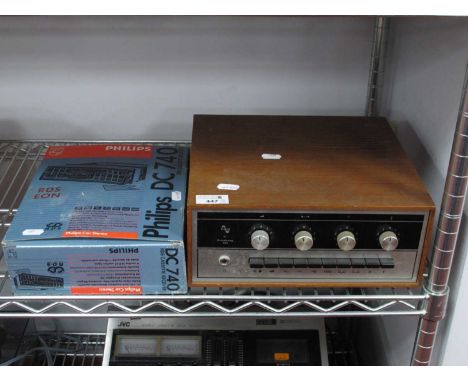 Armstrong 521 Amplifier, as new unused, and boxed Philips DC740 car stereo cassette receiver (both untested).