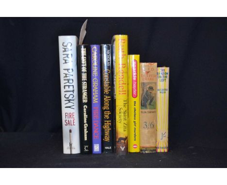 Crime fiction: 8 titles: SARAH PARETSKY: FIRE SALE; RUTH RENDELL: THE SAINT ZITA SOCIETY; SPARKLE HAYTER: THE CHELSEA GIRL MU