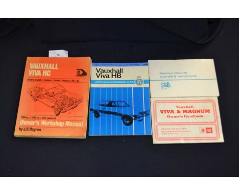 Vauxhall motoring interest: 4 titles: JH HAYNES: VAUXHALL VIVA HC OWNER'S WORKSHOP MANUAL, Somerset, JH Haynes, 1972; VAUXHAL