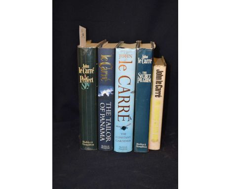 JOHN LE CARRE: Various titles. A PERFECT SPY, 1986 (First Eds), signed by author, with Celebration Dinner menu from release; 
