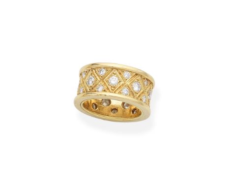 DIAMOND DRESS RINGThe central latticework design set with brilliant-cut diamonds, diamonds approx. 1.60cts total, ring size a