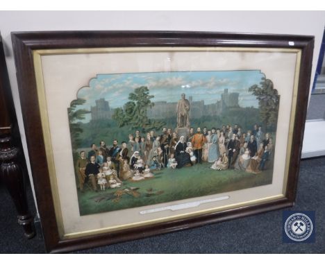 A large colour lithographic print, The Royal Family of Great Britain 1887 