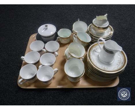 A fourteen-piece Royal Tuscan Cascade tea service together with part Victorian tea service.