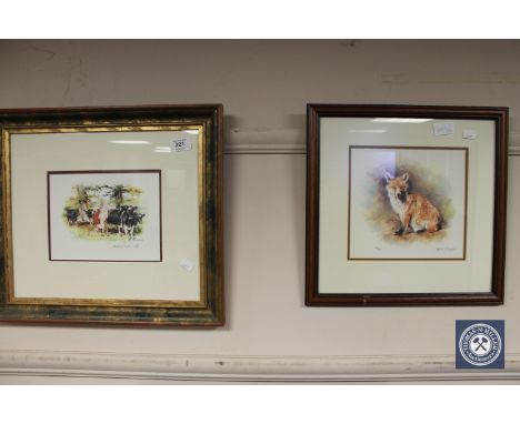 After Mandy Shepherd : Autumn Graze, limited edition colour print, signed in pencil, 21 cm x 16 cm, together with a further s