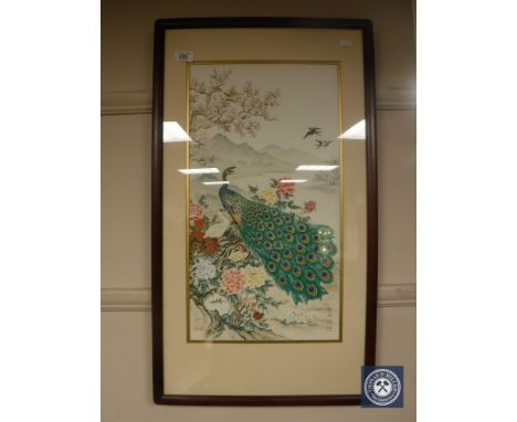 After Wei Tseng Yang : The Awakening of Spring, colour print produced for the Franklin Gallery, 30 cm x 55 cm, framed.