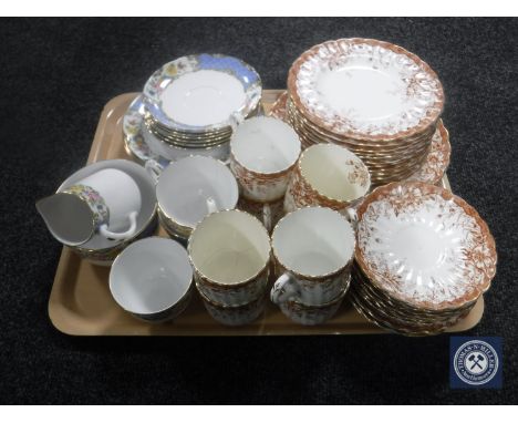A tray of part Victorian tea service, part Grosvenor china tea service