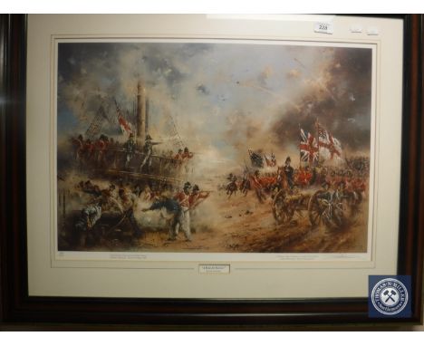 After David Cartwright : A Time For Heroes, limited edition signed colour print, 64 cm x 44 cm, framed.