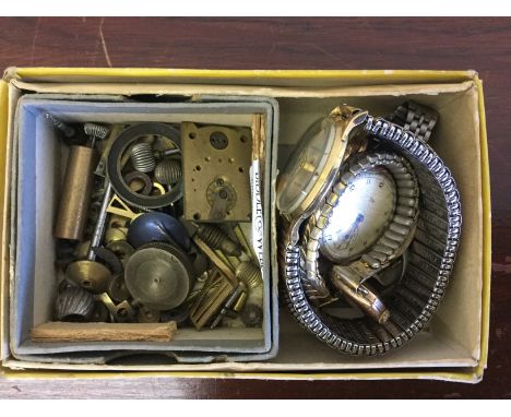 A lot to include two 9ct yellow gold cased Avia wrist watches, one hallmarked Edinburgh 1960, the other hallmark indistinct, 