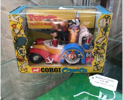 A Corgi Toys 802 Popeye paddle wagon in original window box.