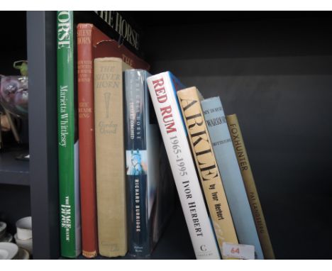A selection of books including horse racing and hunting