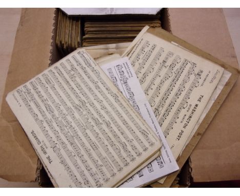 British Military Band March Cards (100+) including: The Washington Post, The Great Little Army, The Vanished Army and many mo