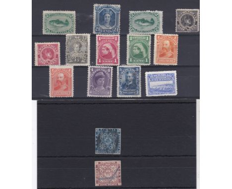 Canada (Newfoundland) mint range to 24cents (1865) and 1857-1864 5d Pen cancelled used (14) and Nova Scotia 1851 3d deep blue