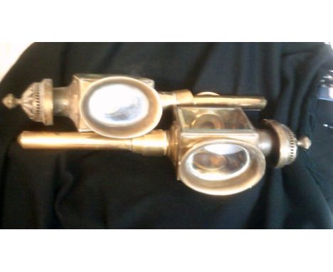 Vintage Out door lanterns (2)- brass, electric - good condition plus Ceiling Light - electric black matt approx 52.1/2" long-
