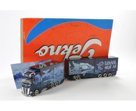 Tekno 1/50 model Truck issue comprising No. 74255 Scania NGS S HL Sweden Combo Showtruck in the livery of Ekdahl Arctic Griff