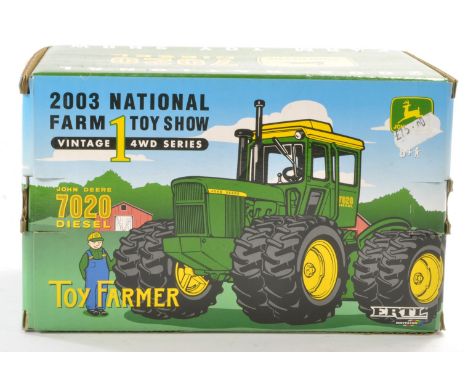 Ertl 1/32 farm issue comprising NFTS 2003 John Deere 7020 Tractor. Excellent and looks to have not been previously removed fr