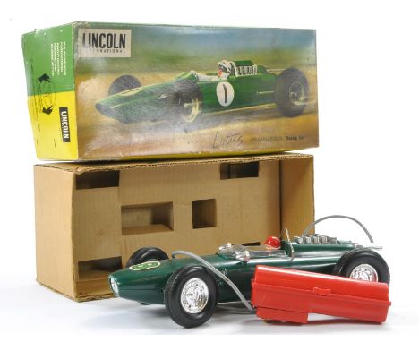 Lincoln International Large Scale Battery Operated Lotus Racing Car. Untested but looks very good in good original box inc in