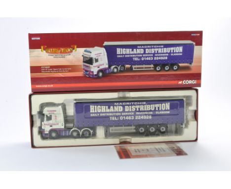 Corgi Model Truck Issue comprising No. CC13241 DAF XF Super Space Cab Curtainside in the livery of MacRitchie Highland Distri