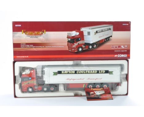 Corgi Model Truck Issue comprising No. CC13727 Scania R Fridge Trailer in the livery of Hayton Coulthard. Limited Edition. Po